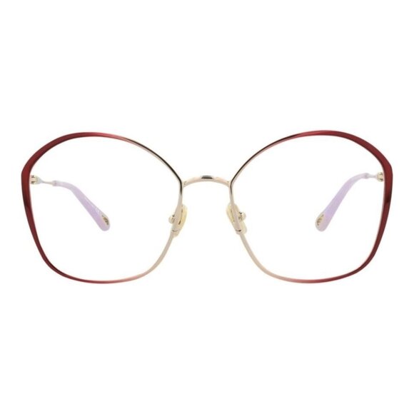 Chloé Womens Square/Rectangle Burgundy Burgundy Transparent Fashion Designer - Picture 1 of 4